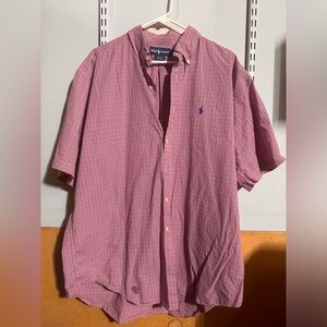 Polo Ralph Lauren Red/White/pink short sleeve checked button down